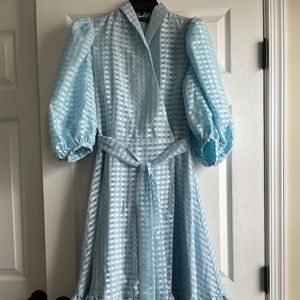 Stine Goya Ice Blue, Gingham Print Dress